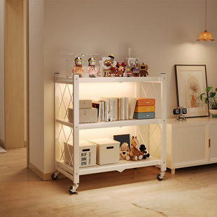 免安装置物架移动书架落地可折叠一体客厅学生收纳架子简易小书柜