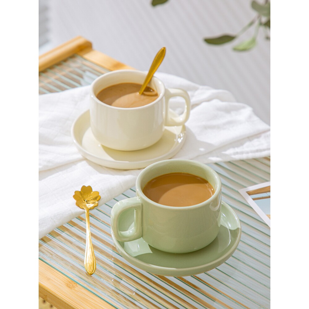 咖啡杯子下午茶杯具陶瓷马克杯女高颜值日式咖啡杯碟套装