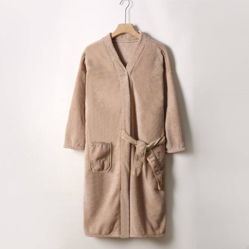 浴巾浴裙成人浴袍吸水速干加厚秋冬男女情侣睡袍长款洗澡居家浴衣