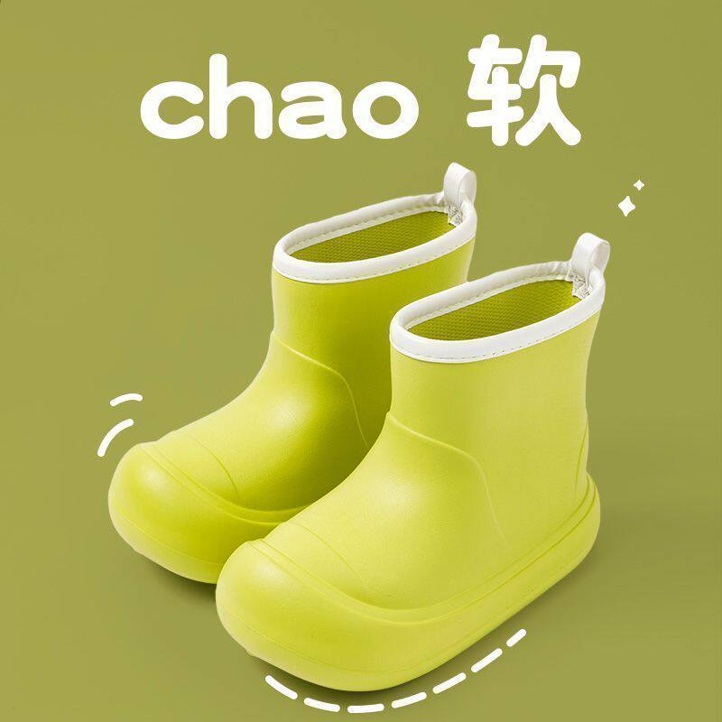 亲子糖果爆款防雨夏季外穿雨鞋厚底防水学生大人防滑雨靴胶鞋短筒