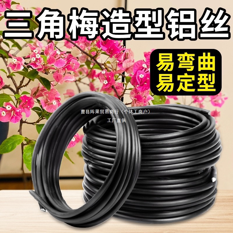 三角梅盆景造型铝丝铝线盘扎铝丝线蟠扎园艺铁丝花卉定型阵果