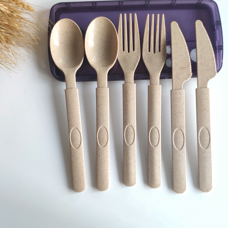 加厚长柄一次性餐具碳化竹筷子勺套装外卖拌饭披萨意面水果沙拉叉