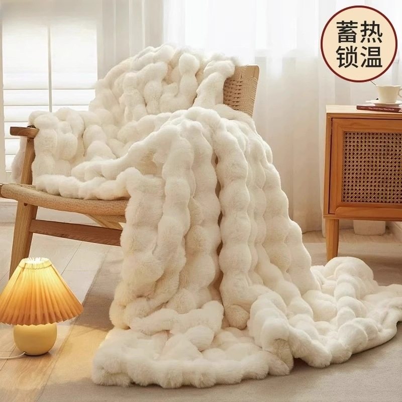 獭兔绒毛毯加厚冬季午睡盖毯床单被子办公室珊瑚绒沙发小毯子好物,居家布艺,浴巾,淘宝优惠券,粉丝福利购,淘宝优惠卷