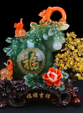 大德仁葫芦摆件精美工艺品酒柜玄关装饰品客厅厂家开业直供礼品