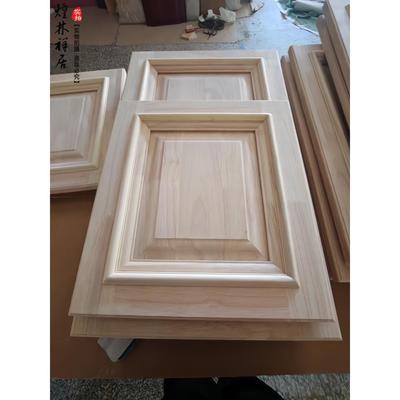 实木烤漆衣柜门橱柜门板新中式法式红橡木白蜡木红樱桃莎丽格定制