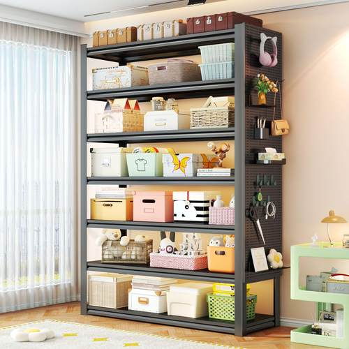 家用货架置物架多层落地客厅阳台收纳架厨房储物架杂物整理铁架子