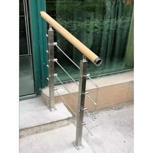 全套家用门口304不锈钢立柱护栏庭院老人 儿童楼梯扶手阳台围栏杆