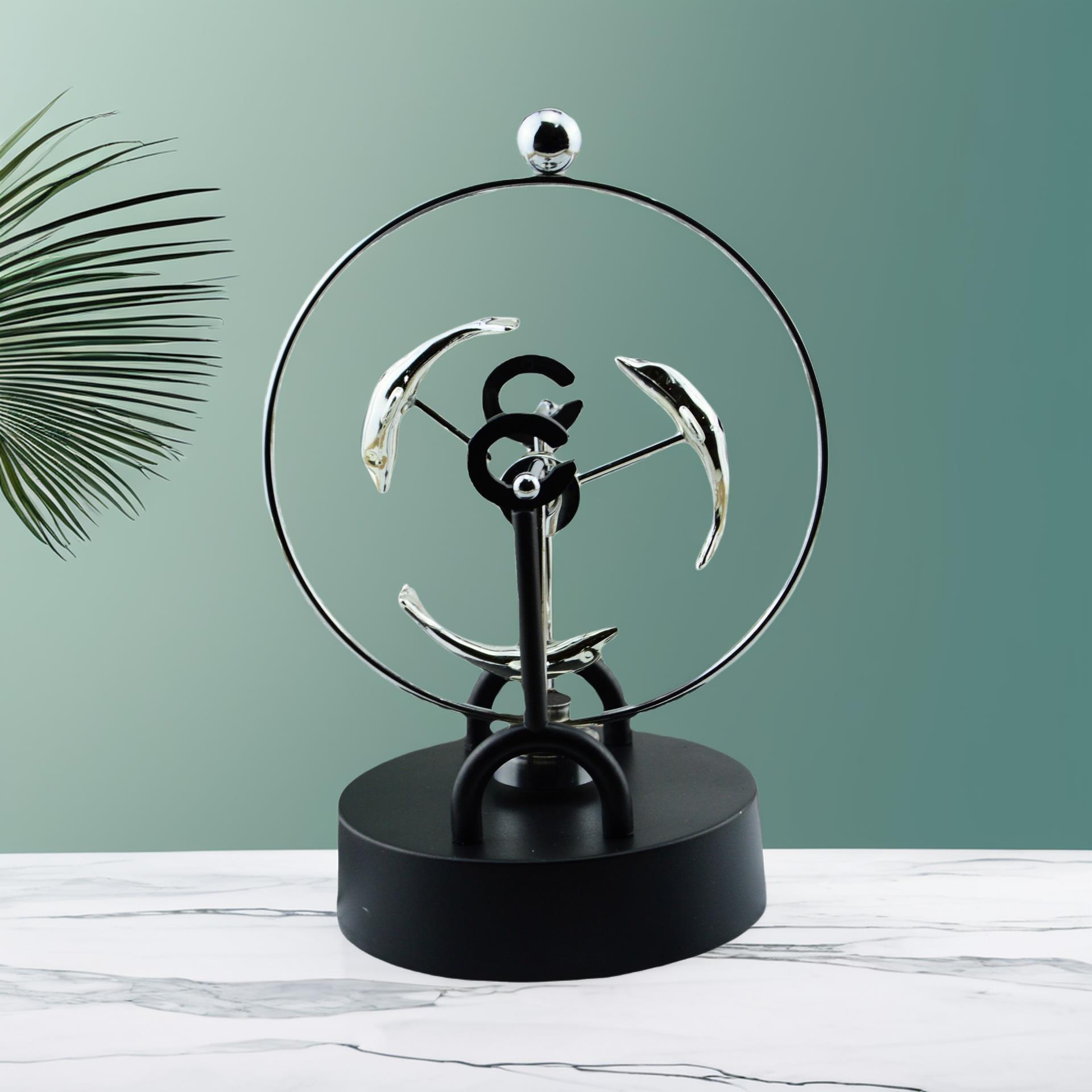 创意磁性混沌摆件永动仪牛顿摆摇摆器办公室桌面休闲 减压生日礼