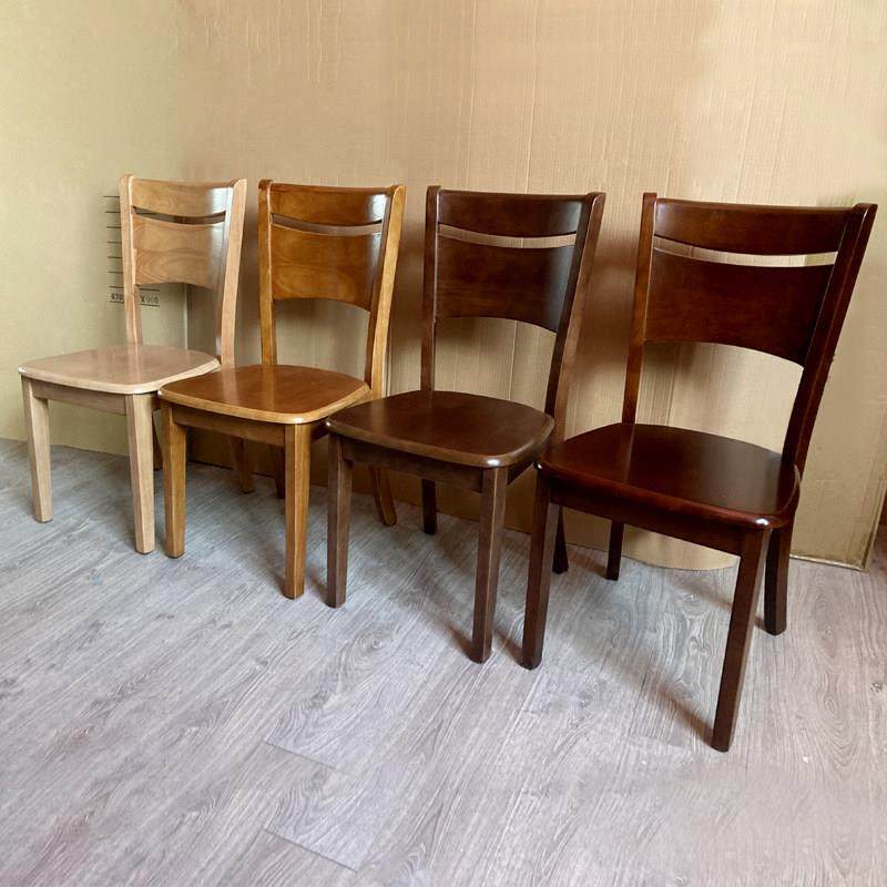 餐椅家用全实木椅子餐桌吃饭凳子靠背简约现代餐厅坐椅老式橡木质