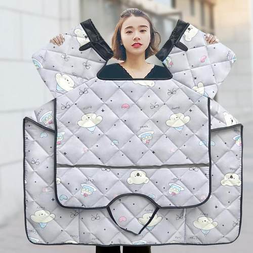 电动车挡风被四季通用双面防水夏季电瓶摩托车中厚春秋防风防雨罩