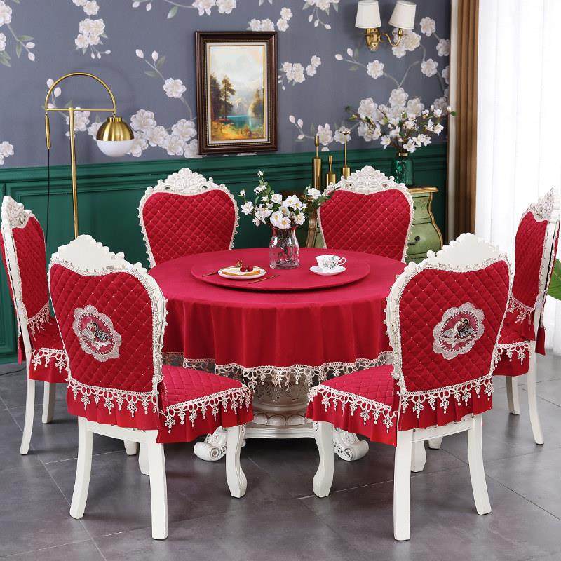 采购产品双层大圆桌桌布及椅套，转盘，椅垫套，餐桌及椅套，欧式,居家布艺,桌布,淘宝优惠券,粉丝福利购,淘宝优惠卷