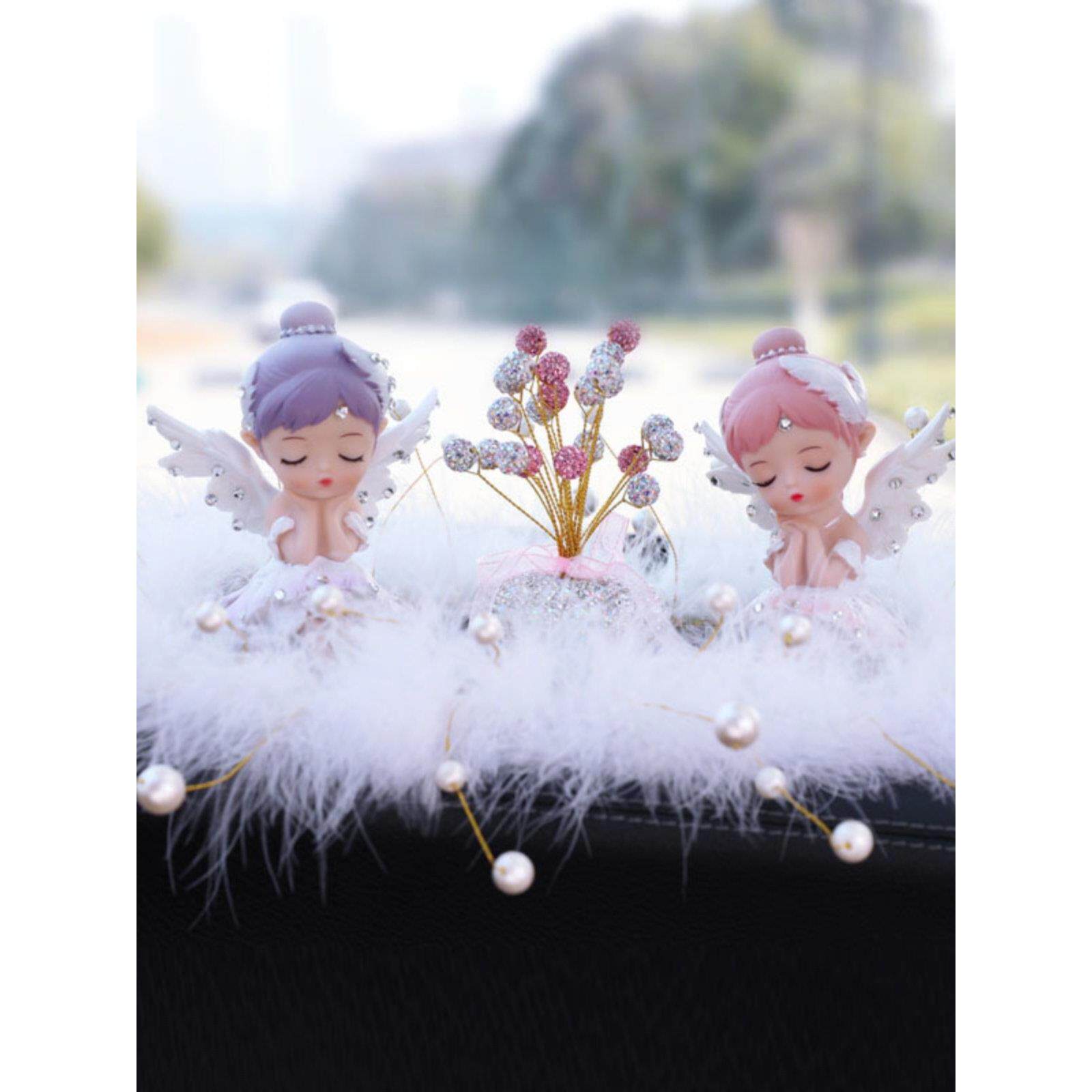 新款镶钻贝拉公主创意车载装饰香薰摆件卡通可爱女生内饰女神款