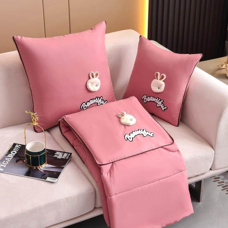 抱枕被子两用兔茸茸办公折叠午睡枕头二合一毯子沙发汽车靠枕车载,居家布艺,抱枕被,淘宝优惠券,粉丝福利购,淘宝优惠卷