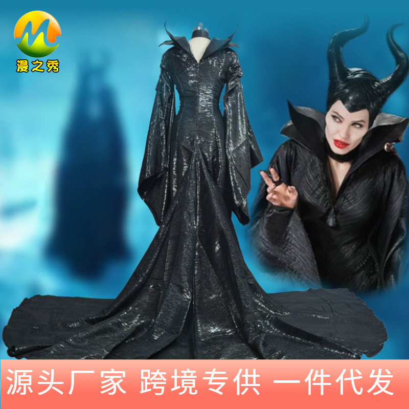 漫公爵沉睡魔咒cos玛琳菲森安吉丽娜朱莉睡美人牛角cosplay动漫