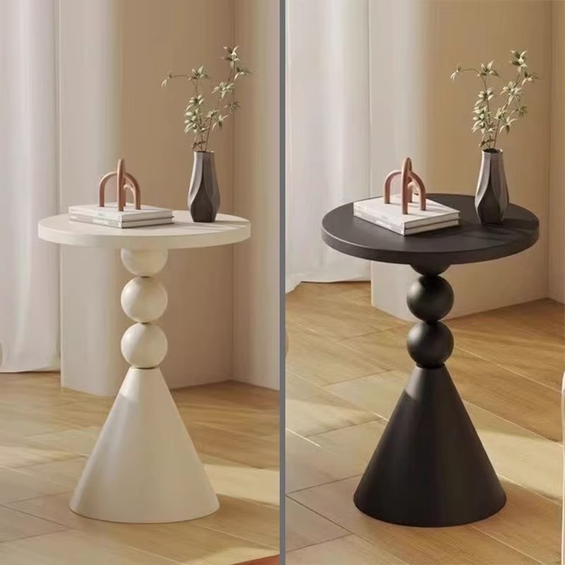 轻奢沙发边几客厅家用小茶几边桌复古角几铁艺床头置物阳台小圆桌