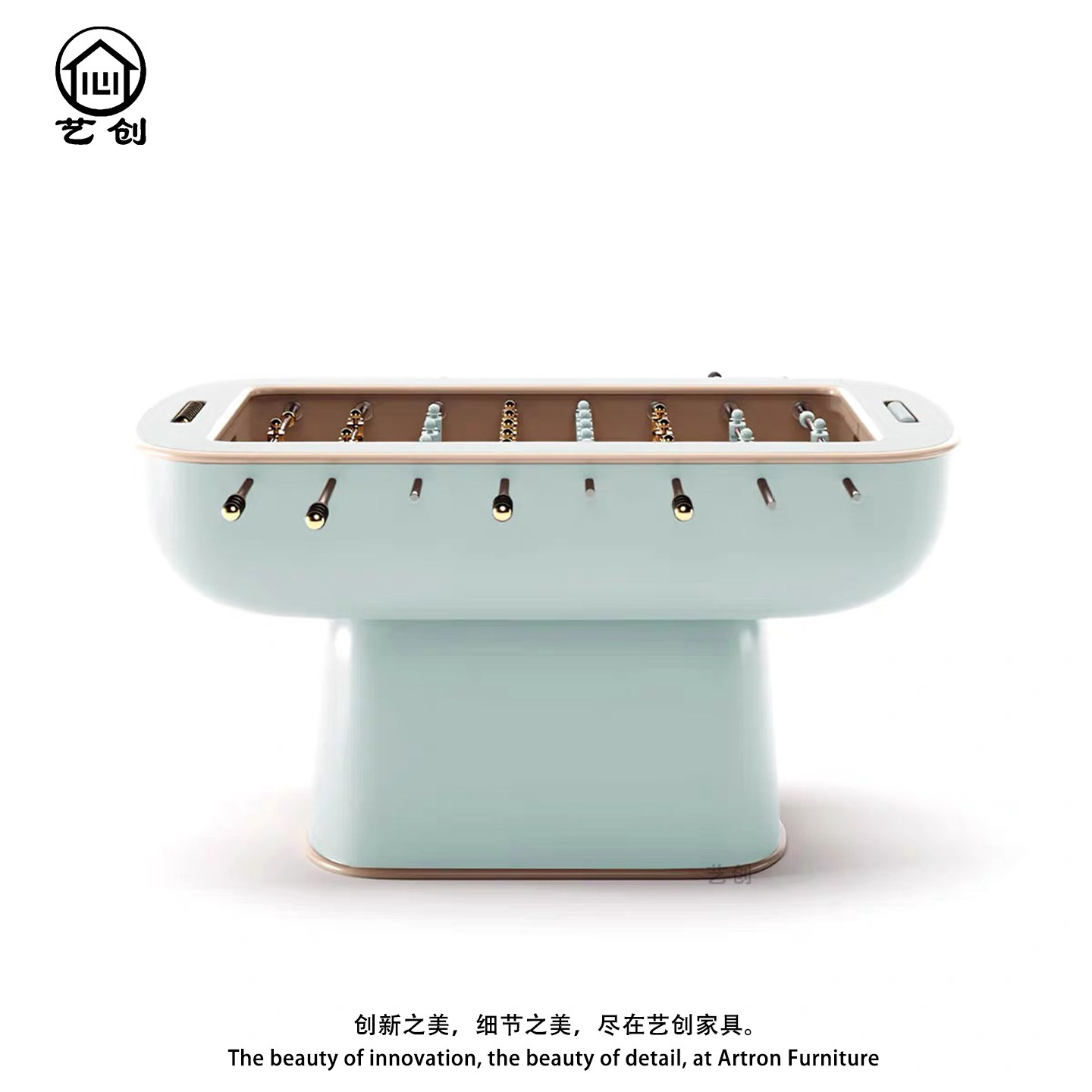 高端定制桌上足球台别墅豪宅设计款家用娱乐轻奢俱乐部标准足球桌