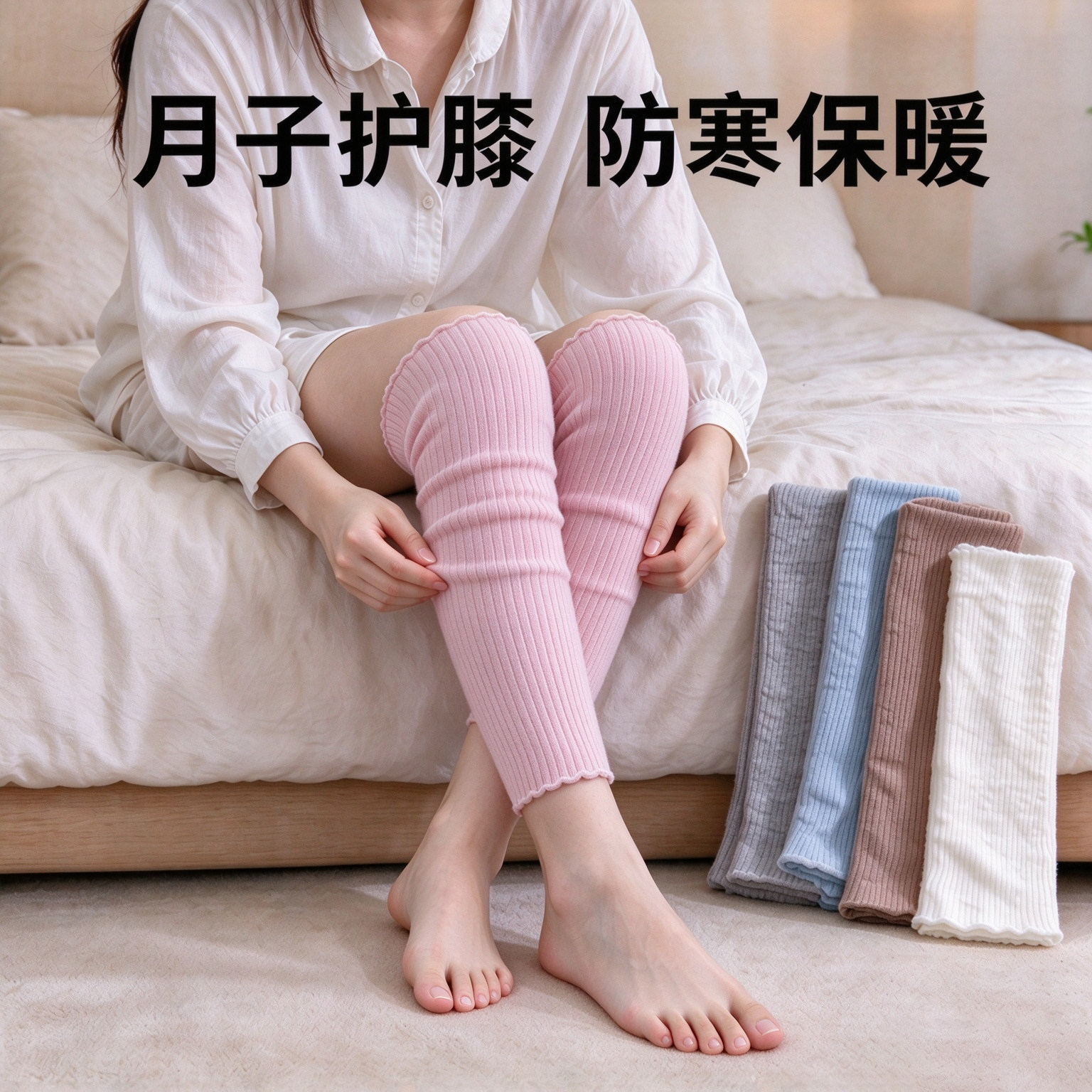 秋冬季保暖护膝产后月子膝盖女士护关节护腿老寒腿春秋纯棉袜套