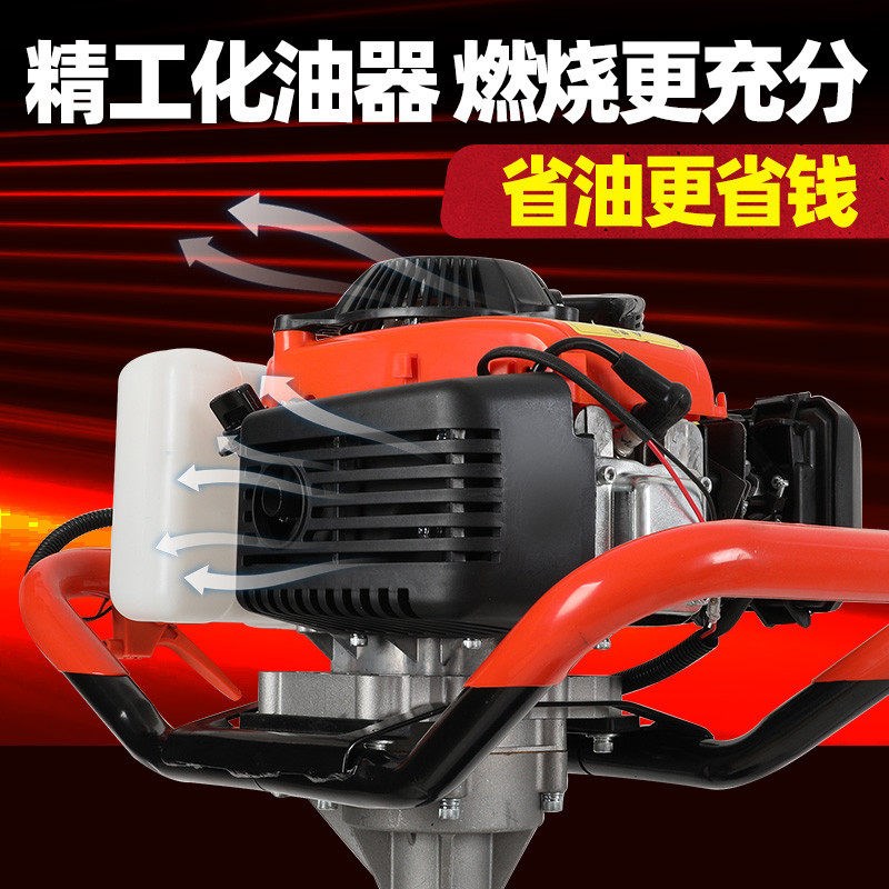 速发小坦地钻打洞机打桩机汽油钻地挖坑机打孔打坑小型农用种栽树图片