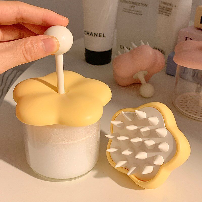 速发可爱花浴学泡器家用硅胶洗头刷朵室洗面奶起泡神器打生宿舍好