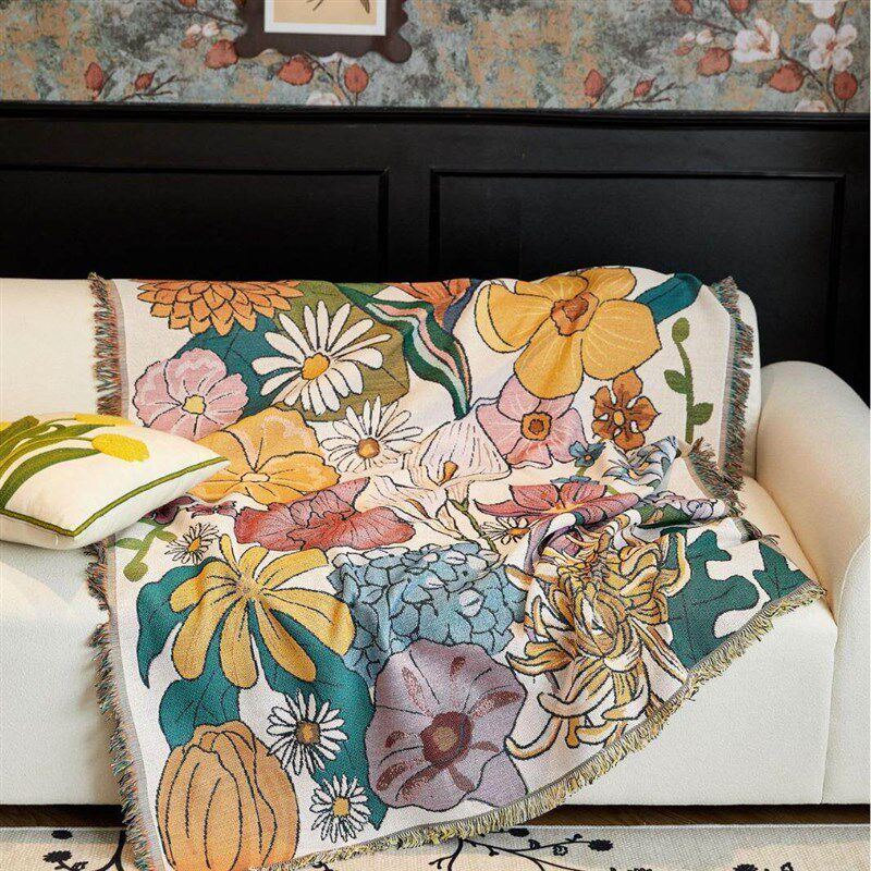 速发复古轻奢高级感美式沙发盖布防滑四季通用防尘沙发套罩巾全盖