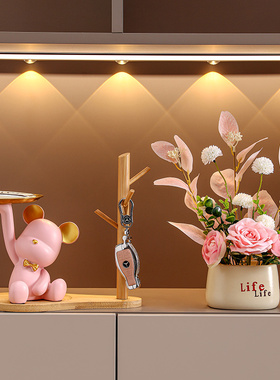 速发熊入户玄饰收纳家居品关客厅电视柜摆件乔迁新居礼品