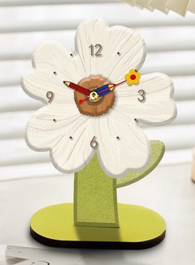 速发家居花卉摆台客厅茶几书桌办公室桌面钟表摆件创摆个性钟表小