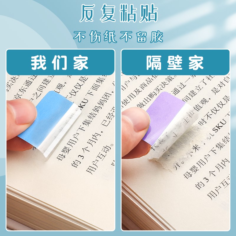 速发索引贴标小贴纸可类书签便利贴签条标记透明分书写纸质小便签