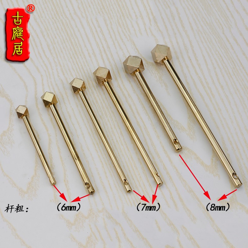 速发明清家具配件纯铜仿古柜门插销锁门扣门栓柜子老式长条明装插