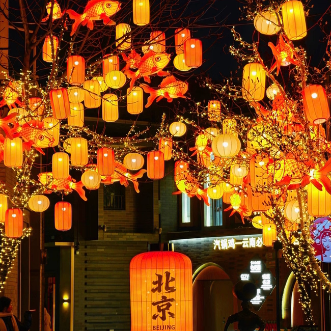 2026过新马年冬瓜形弹力布灯灯笼