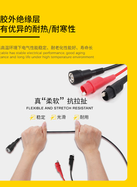 德国品质TA2041信号发生器输出线示波器Q9头转双夹BNYC转双鄂鱼夹