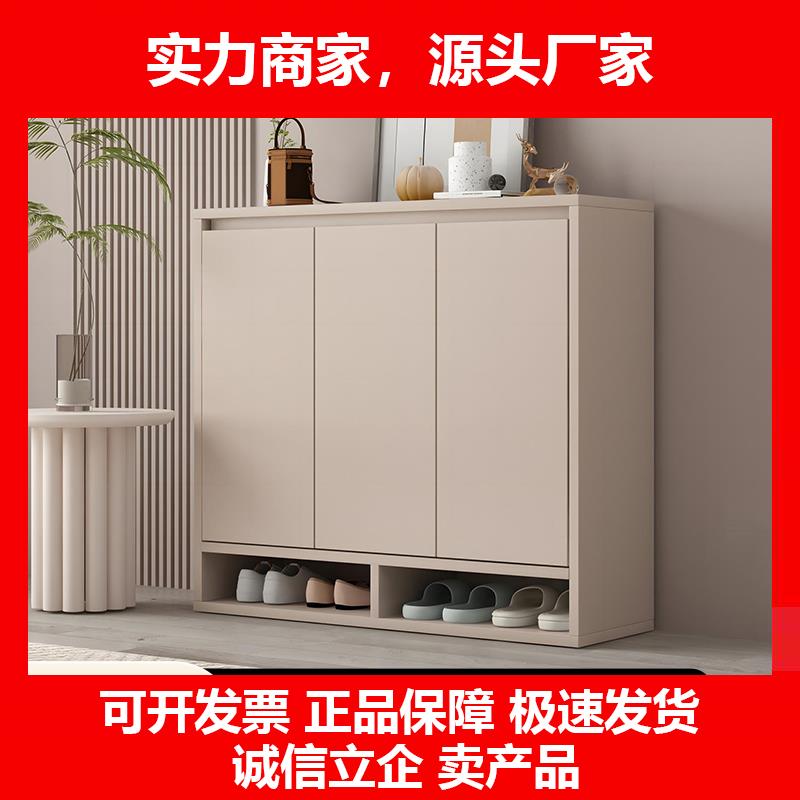 新款实木入门鞋柜家用门口楼道外电梯入户进门一体靠墙玄关柜