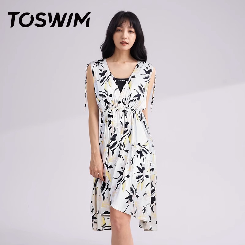 TOSWIM女士连体防晒游泳衣