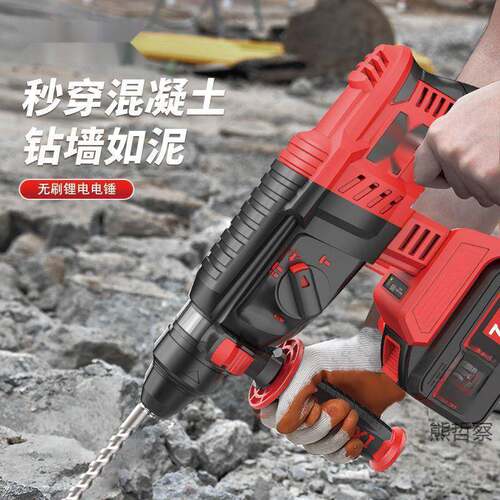 无充电式电锤电镐冲击钻角电磨194机动刷套扳手电钻锂电装工具