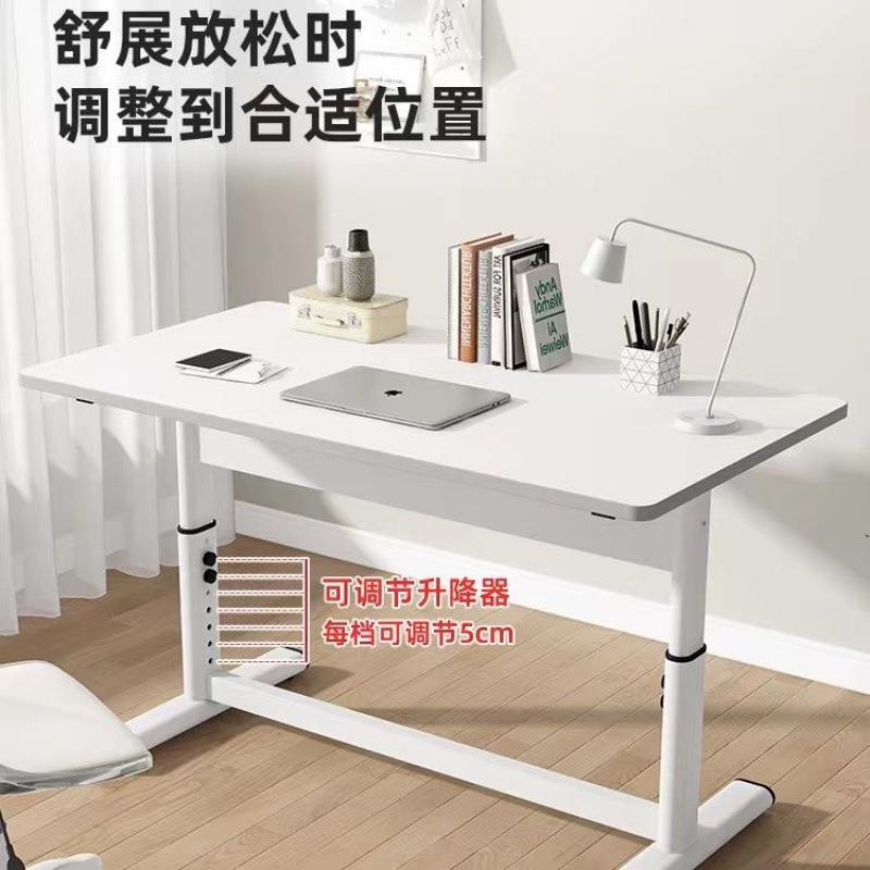 升降桌子学生家用写字桌升降电脑桌手动升降桌腿台式升降办公桌子图片