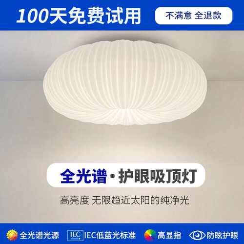 全光谱现代简约南瓜卧室女孩房间智能吸顶灯儿童房餐厅书房吊灯