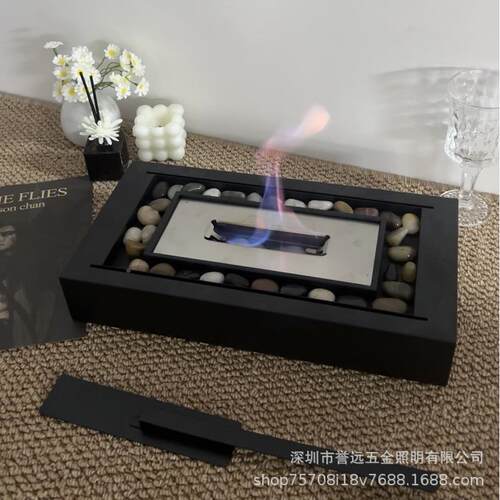 红型热网销NOS室内桌面台式便携式酒精真灯火壁炉方酒精取暖炉