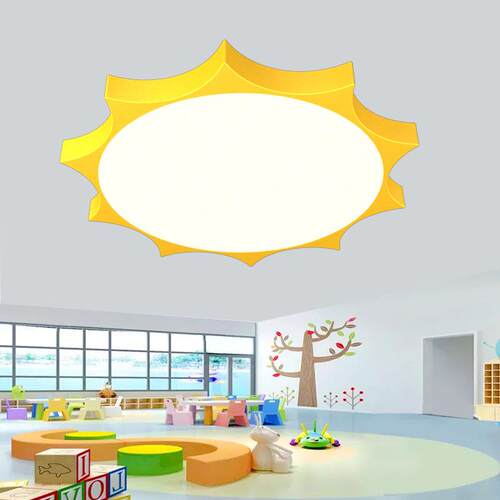幼儿园早中心太阳教室造型创吸顶灯教游意乐258场l顶ed卡通吊灯灯