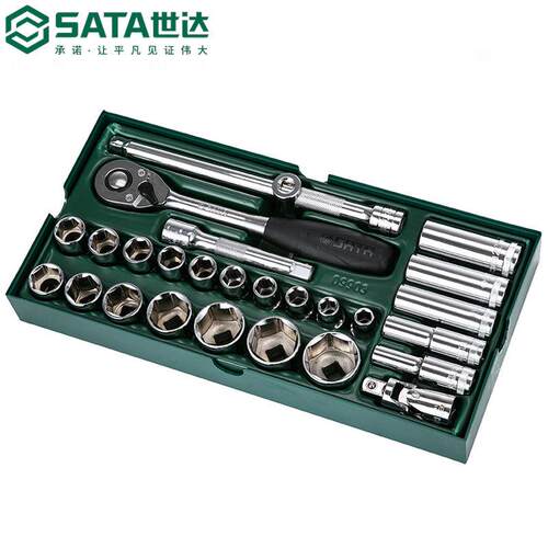 JLB工大飞具托组套27件快12.5mm套棘轮速扳手综合筒套装09903