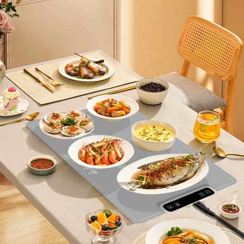 Food Warming Plate保温板硅胶暖菜板暖菜垫热菜板家用餐桌垫