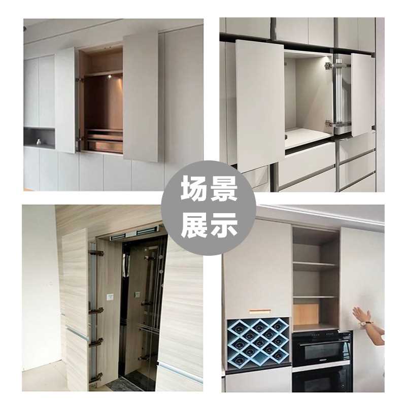 衣橱柜巴士门平移门铰链静音阻尼缓冲折叠平开门合页家具五金配件图片