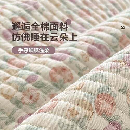 新2025-3-5款双盖面全棉盖件套纯棉榻榻米夹棉防滑床单床三四季通