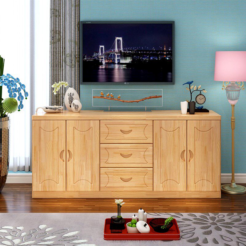 全实木电视柜松木电视机柜多功能B地柜客厅柜储物柜餐边高柜卧室
