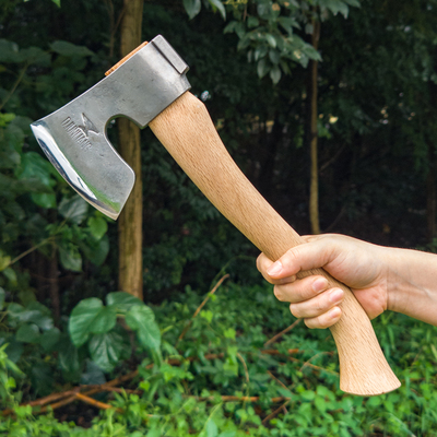 手工锻打户外铁脖子尼曼斧头轴y承锰钢木工伐木露营劈柴家用砍骨