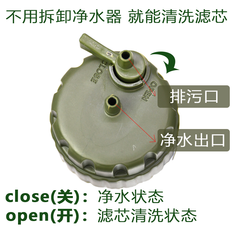 8000L便携式户外净水器野外生存直饮净水N器过滤器防灾救灾装备