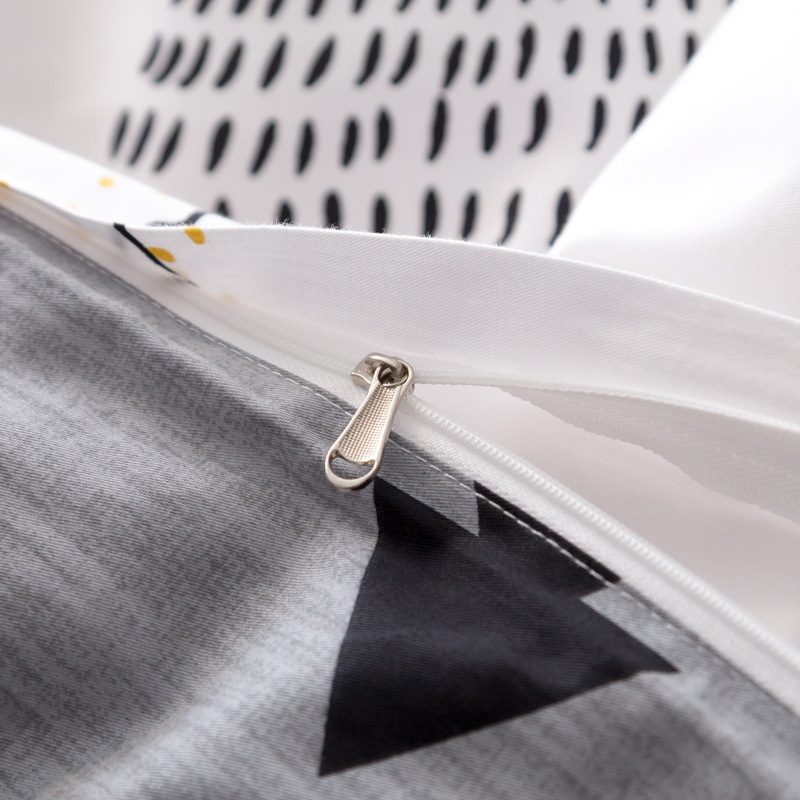 简约卡通儿童纯棉被套1.q2m床上用品 学生宿舍单人床单1.5米三件