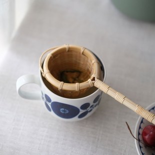 茶滤手工编织茶具配件过滤泡茶器茶Z叶渣隔茶 雨花石杂货竹编日式