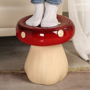 可爱蘑菇凳子换鞋凳n客厅家居装饰品卧室创意落地摆件乔迁新居礼