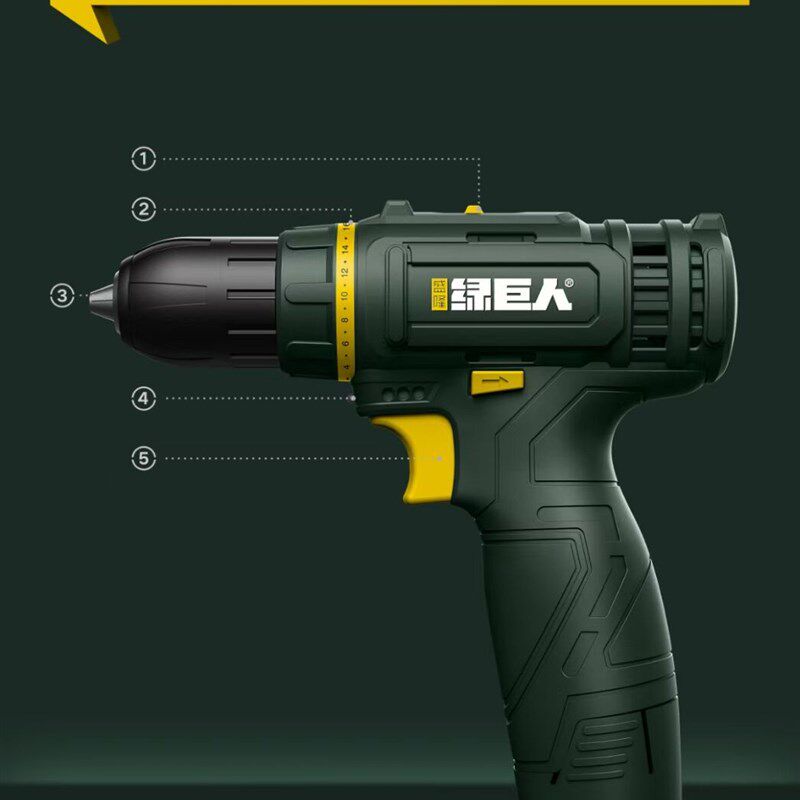 绿巨人锂电钻12V6116充电钻A5012多功能电钻电动螺丝刀手枪钻