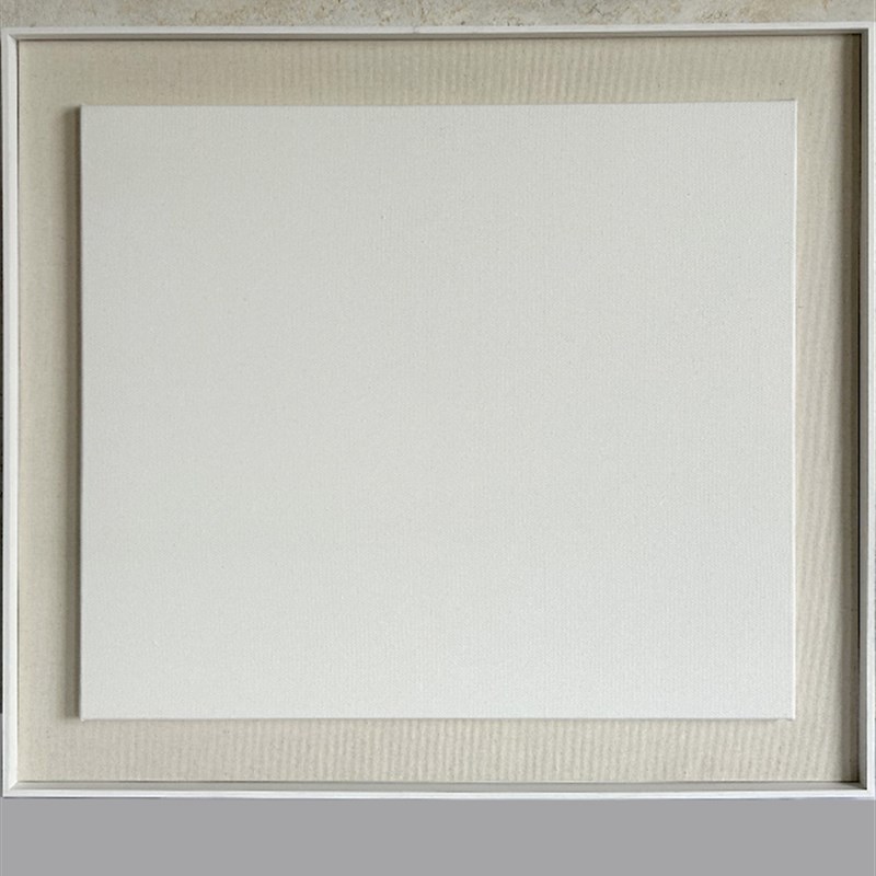纯实木L型悬f浮框油画外框留缝款装裱油画挂墙油画框贴麻布多槽深图片