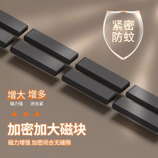 防蚊虫门帘夏季防蚊隔断防灰尘阻断金刚网磁性R魔术贴小门帘免打